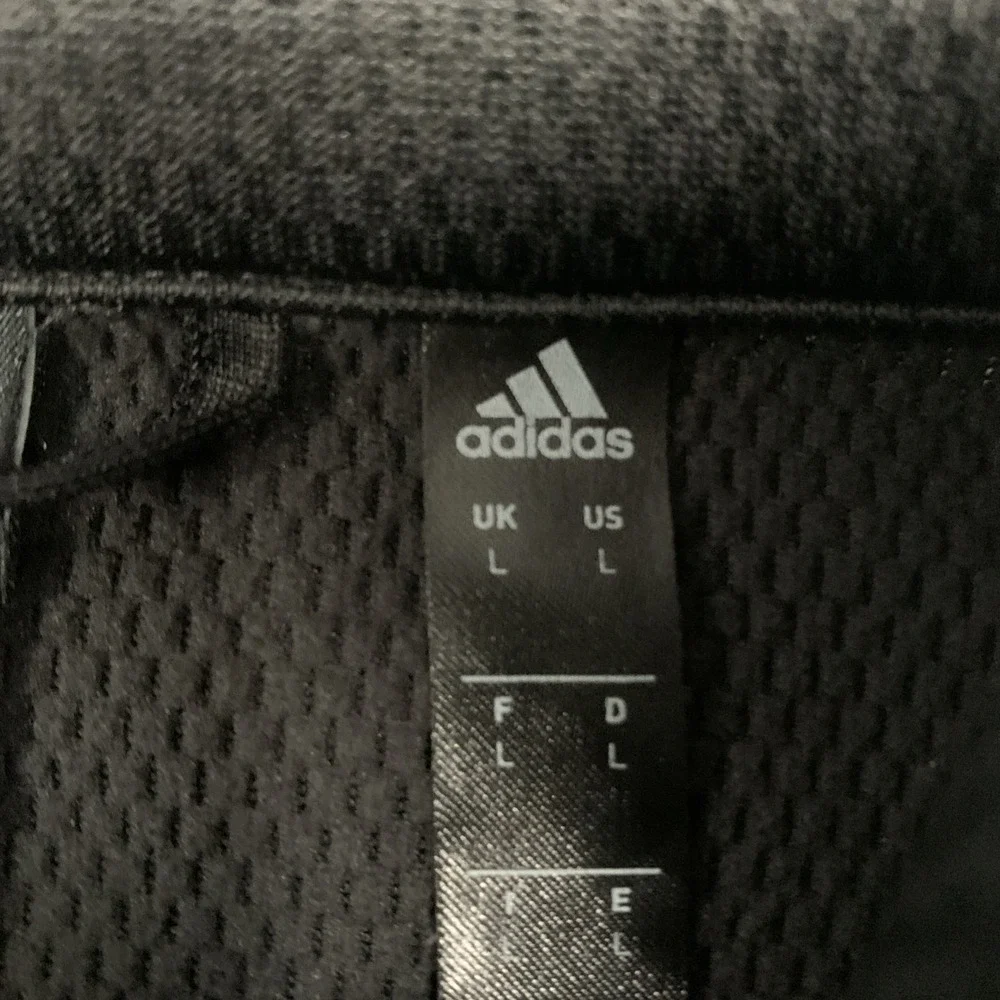 Adidas Mens Response 1/4 Zip Black Sweatshirt Large Wicking Quick Dry Activewear - Picture 5 of 14